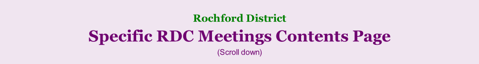 Rochford District     Specific RDC Meetings Contents Page (Scroll down)