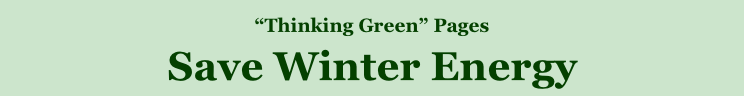 “Thinking Green” Pages Save Winter Energy 1.