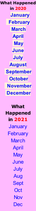 What Happened in 2020 January   February  March   April   May   June   July   August   September   October   November   December ember What  Happened in 2021 January February March April May June July Aug Sept Oct Nov  Dec April May